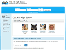 Tablet Screenshot of oakhillhighschool.org